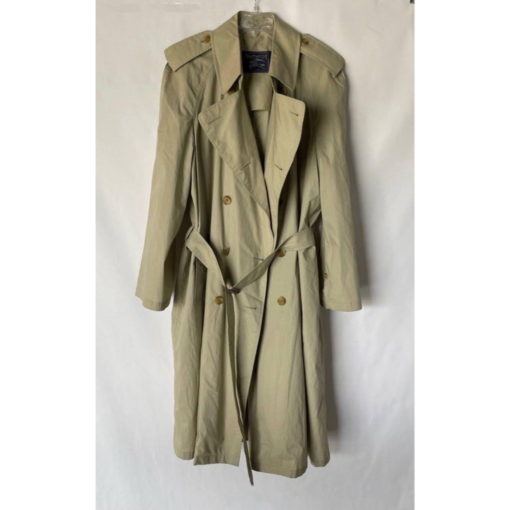 Men's Vintage Burberrys London Trench Coat Beige 50R - Picture 8 of 10